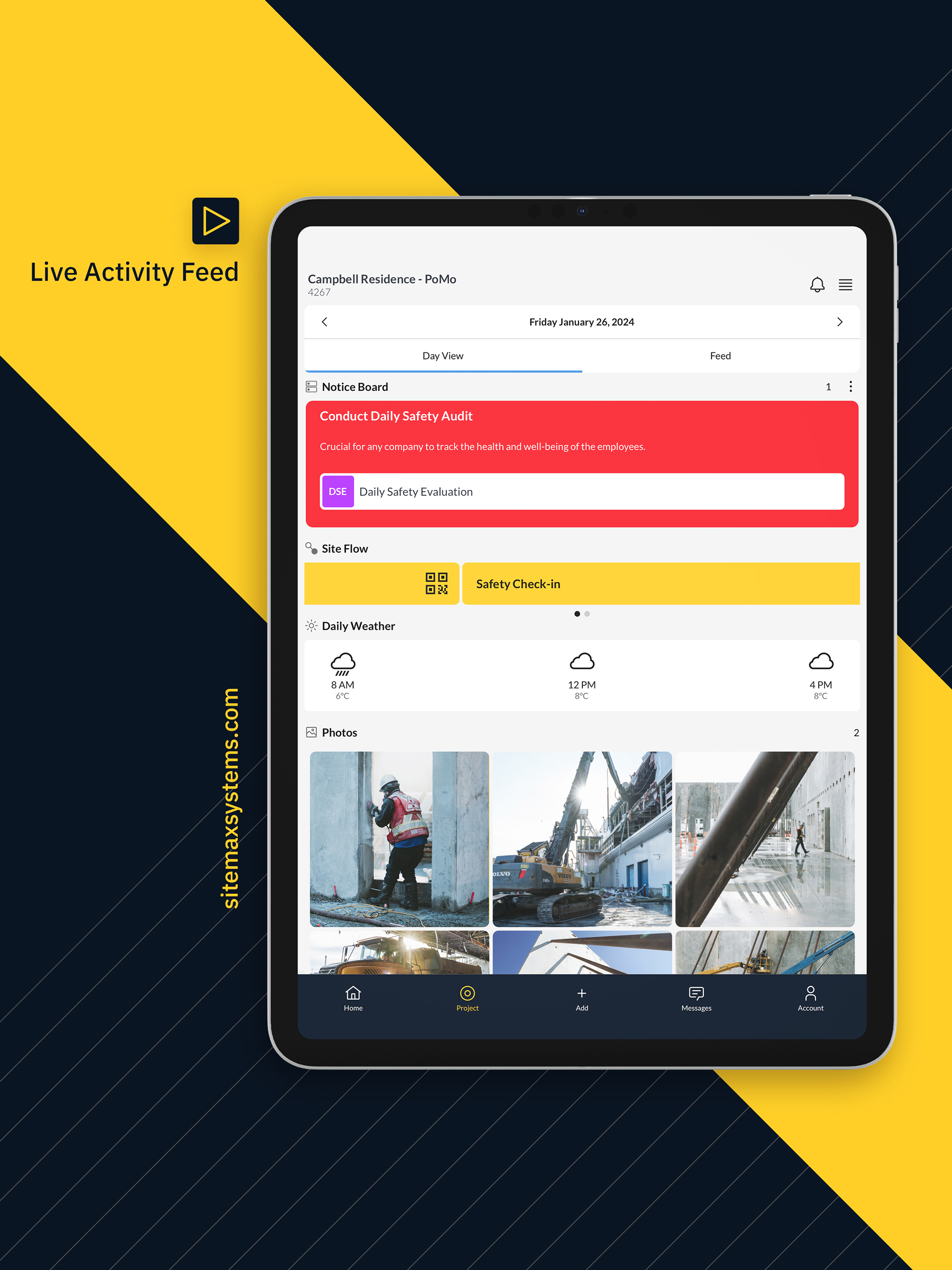 screenshot of SiteMax Systems